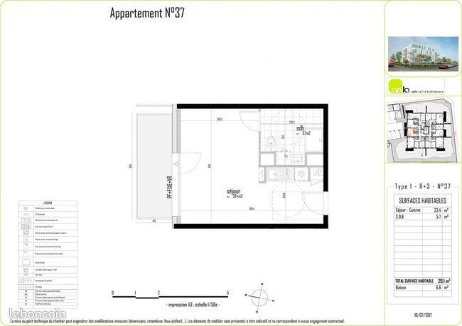 Appartement à louer, 29m², Amiens