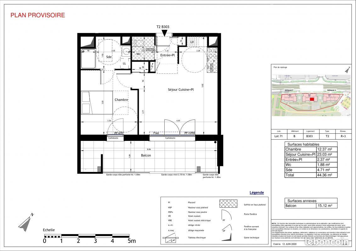 Appartement à louer, 44m², Angers