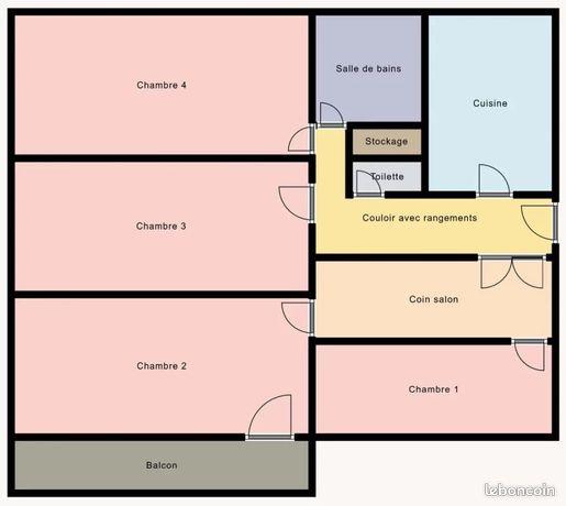 Appartement à louer, 72m², Paris 19ème