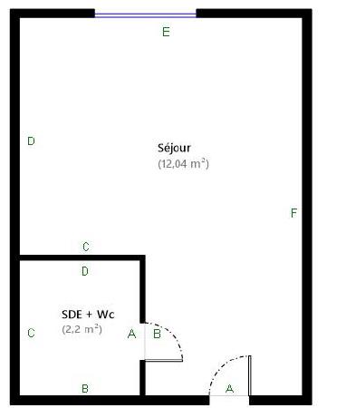 Appartement à louer, 14m², Paris 17ème