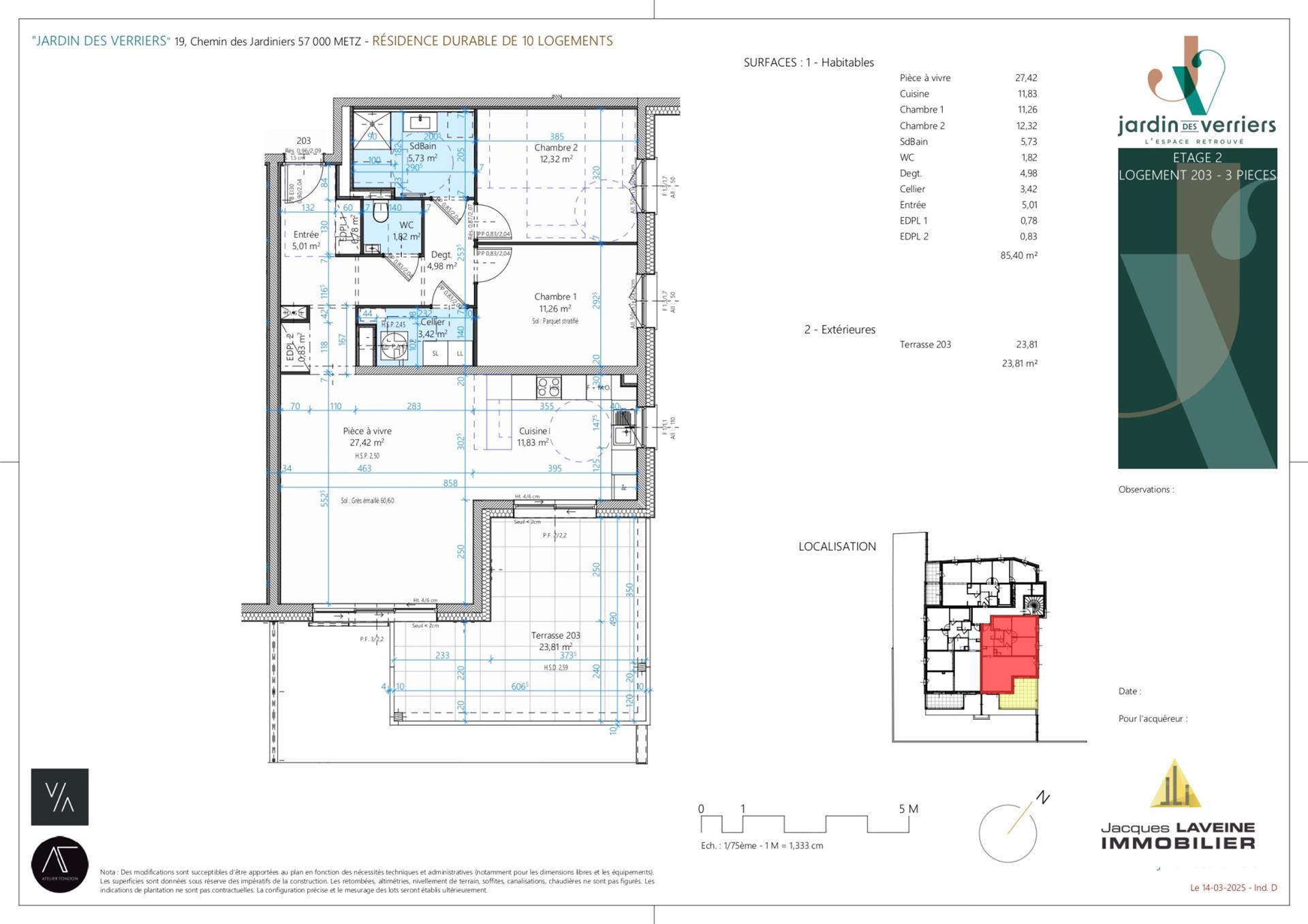 Appartement à vendre, 85m², Metz