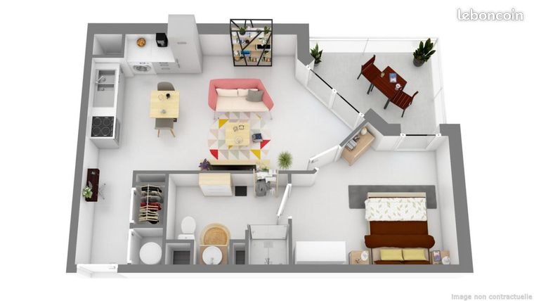 Appartement à louer, 47m², Marseille 8ème