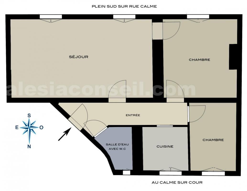 Appartement à vendre, 53m², Paris 14ème