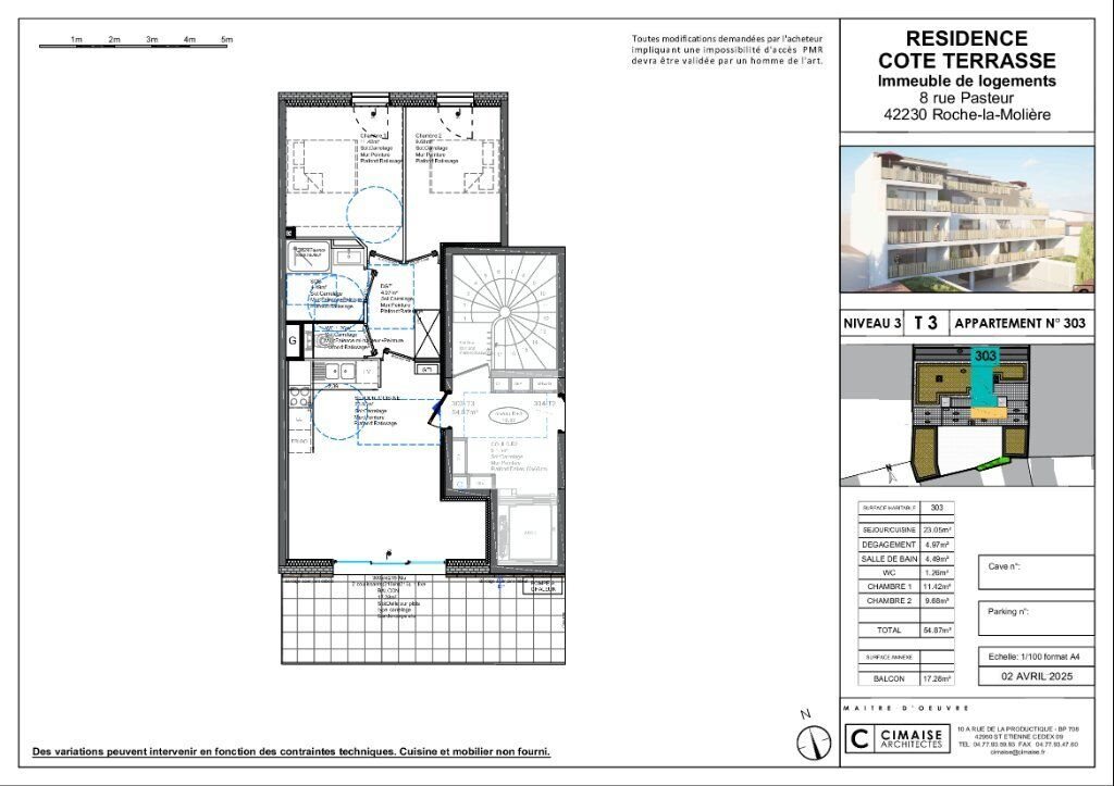 Appartement à vendre, 55m², Roche-la-Molière