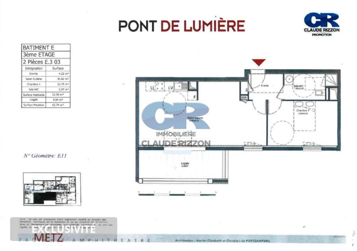 Appartement à vendre, 52m², Metz