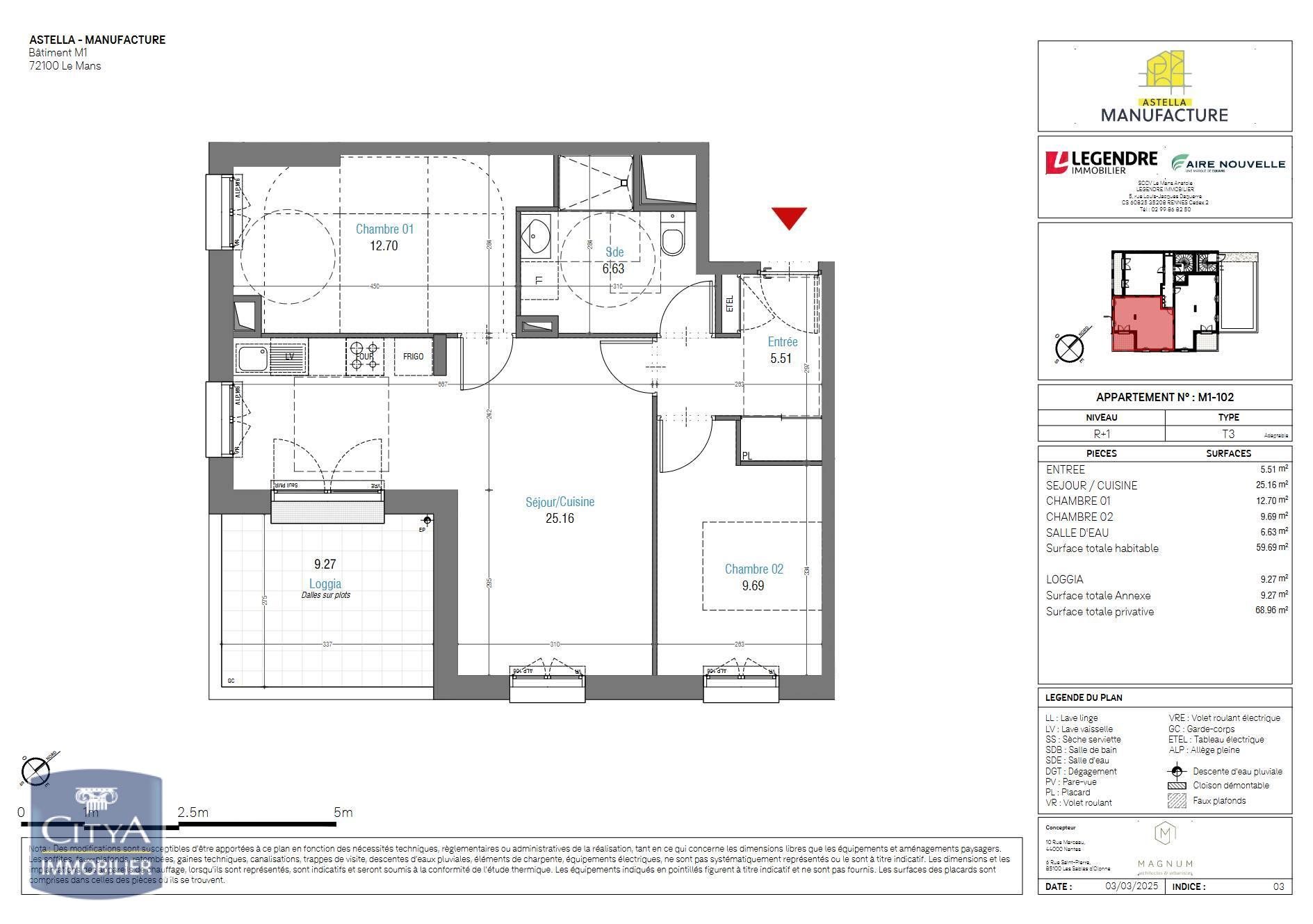 Appartement à vendre, 60m², Le Mans