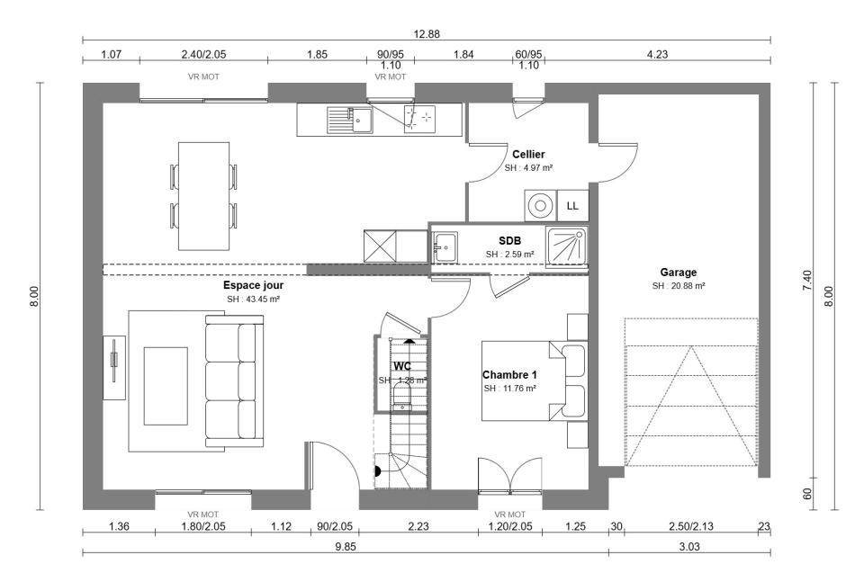 Maison à vendre, 124m², Saint-Manvieu-Norrey