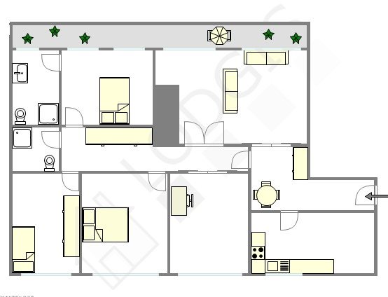 Appartement à louer, 109m², Paris 17ème