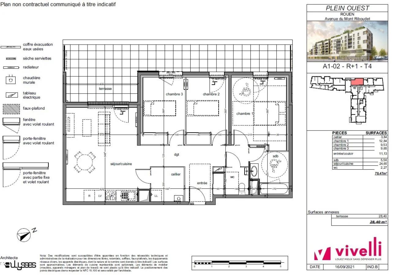 Appartement à louer, 79m², Rouen