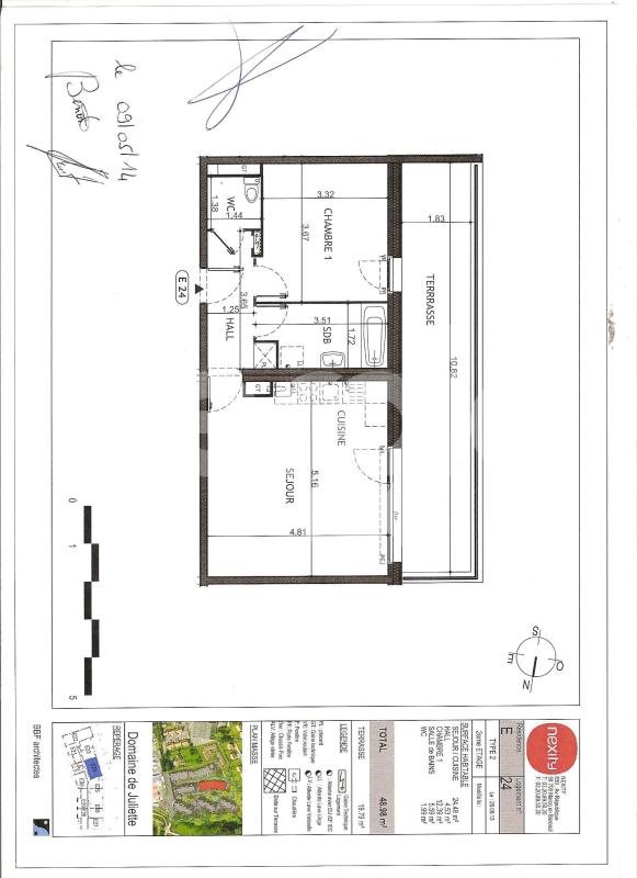 Appartement à louer, 49m², Wambrechies