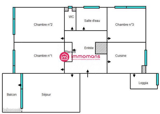 Appartement à vendre, 66m², Le Mans