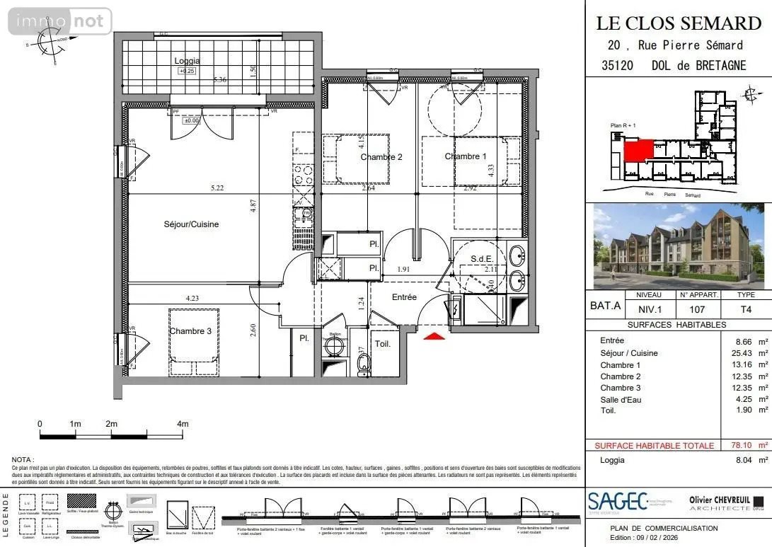 Appartement à vendre, 78m², Dol-de-Bretagne