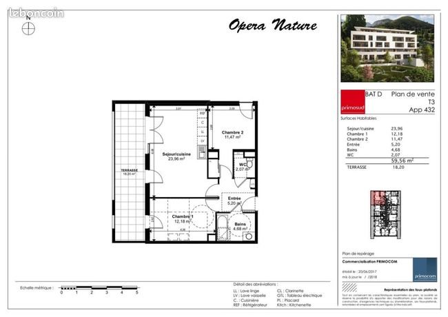 Appartement à louer, 60m², Marseille 9ème