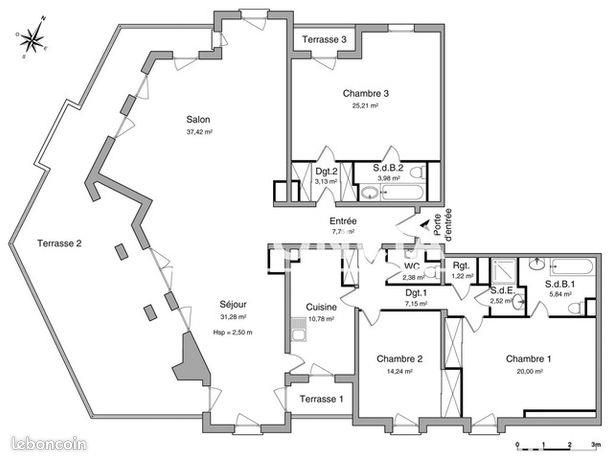 Appartement à louer, 172m², Metz