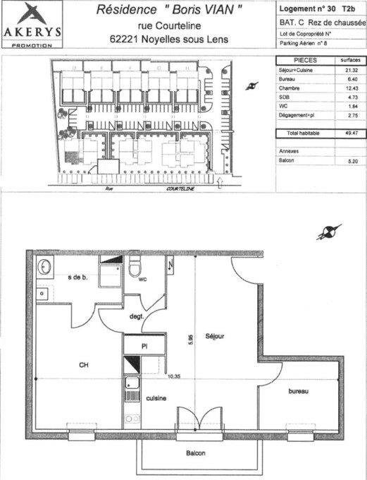 Appartement à vendre, 49m², Noyelles-sous-Lens