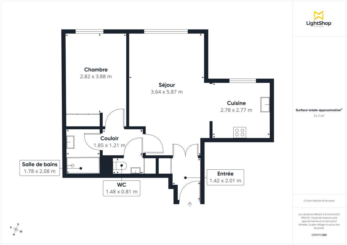 Appartement à vendre, 52m², Boulogne-Billancourt