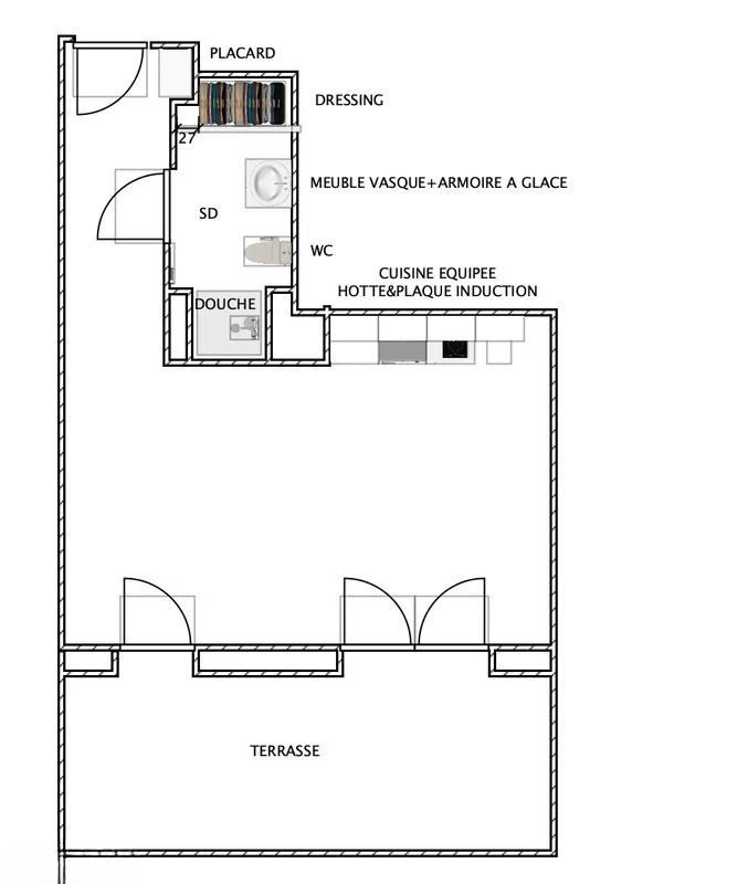 Appartement à louer, 32m², Marseille 10ème