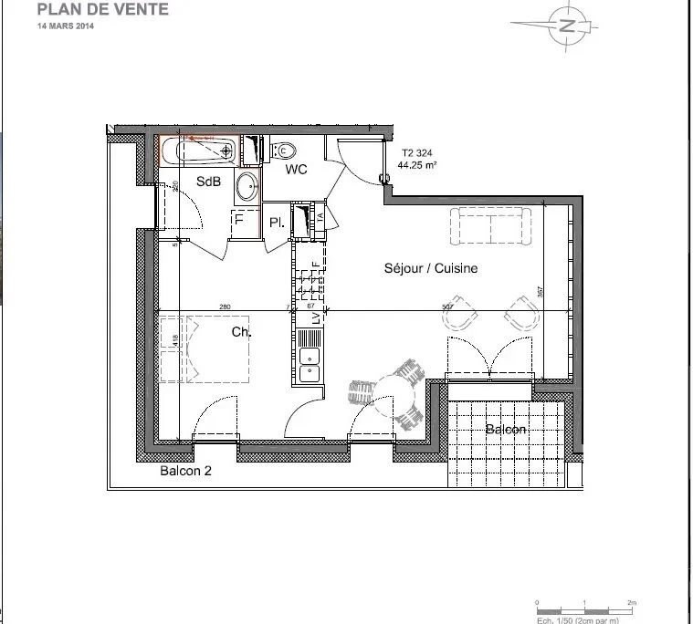 Appartement à louer, 44m², Grenoble