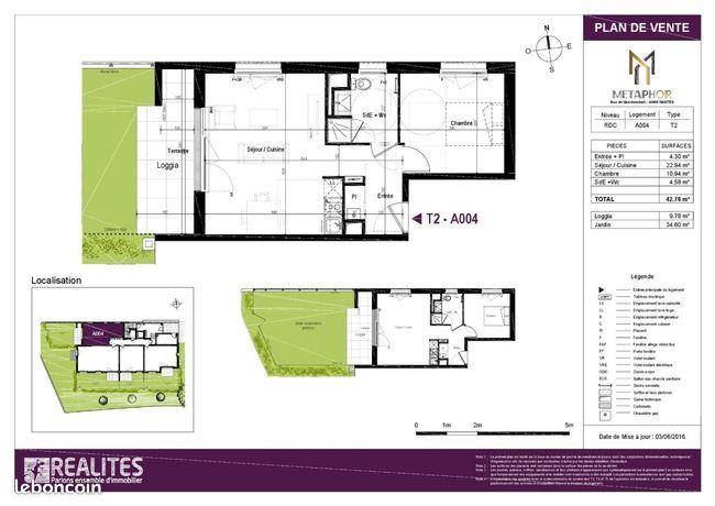 Appartement à louer, 43m², Nantes