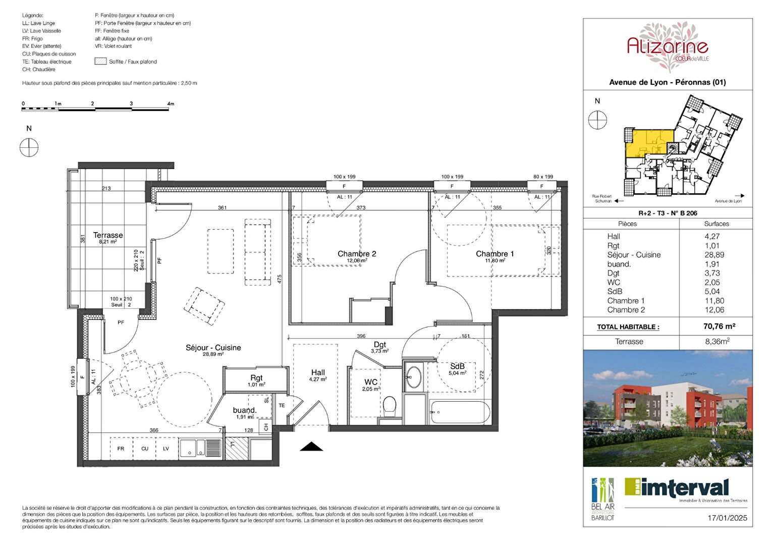 Appartement à vendre, 70m², Péronnas