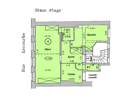 Appartement à louer, 50m², Paris 15ème
