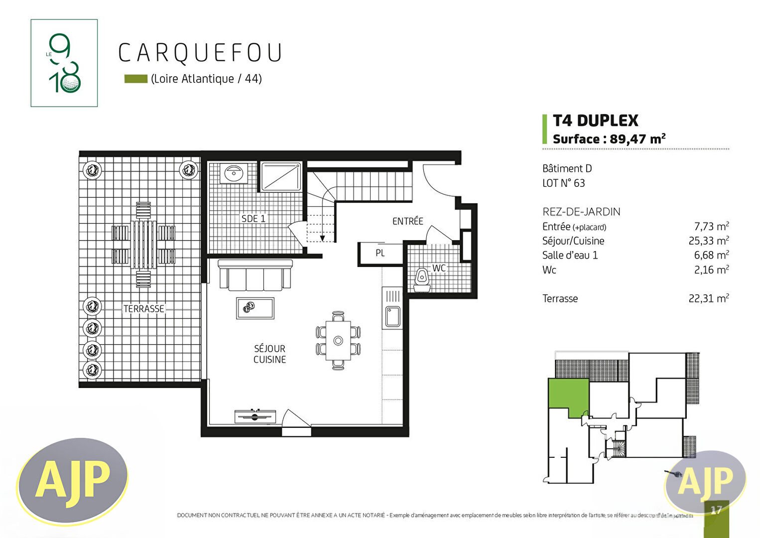 Appartement à vendre, 89m², Salles