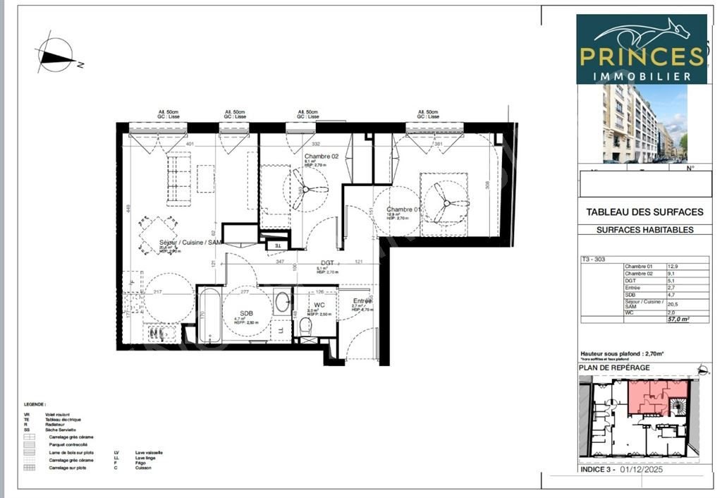 Appartement à vendre, 57m², Boulogne-Billancourt