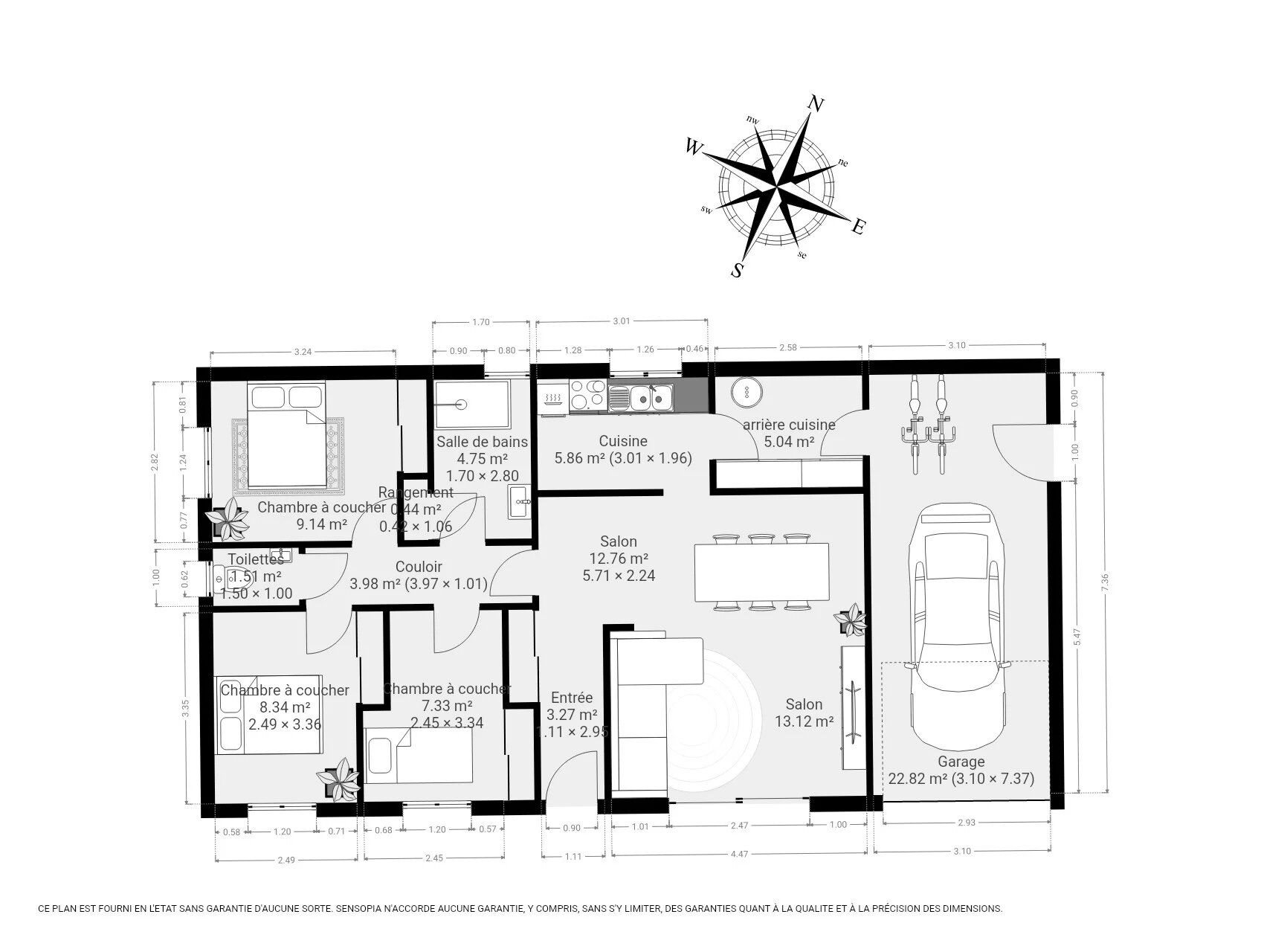 Maison à louer, 82m², Journiac