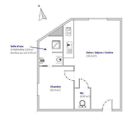 Appartement à louer, 29m², Beaugency