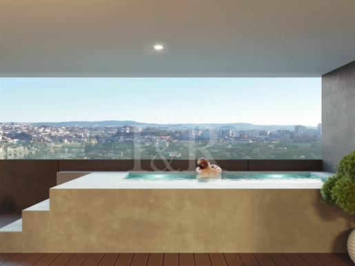 Penthouse duplex T2 com grande terraço, vista rio e piscina privada, Vila Nova de Gaia