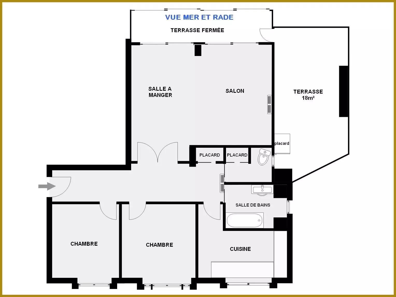 Appartement à vendre, 75m², Toulon
