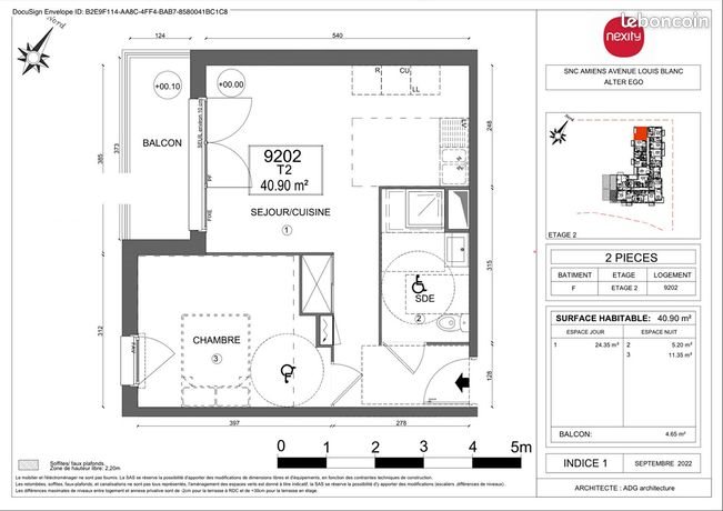 Appartement à vendre, 41m², Amiens