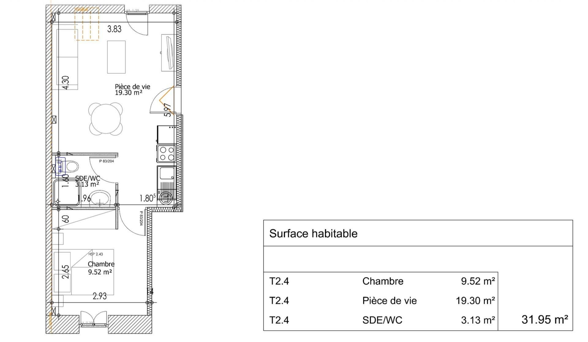 Appartement à vendre, 32m², Le Mans