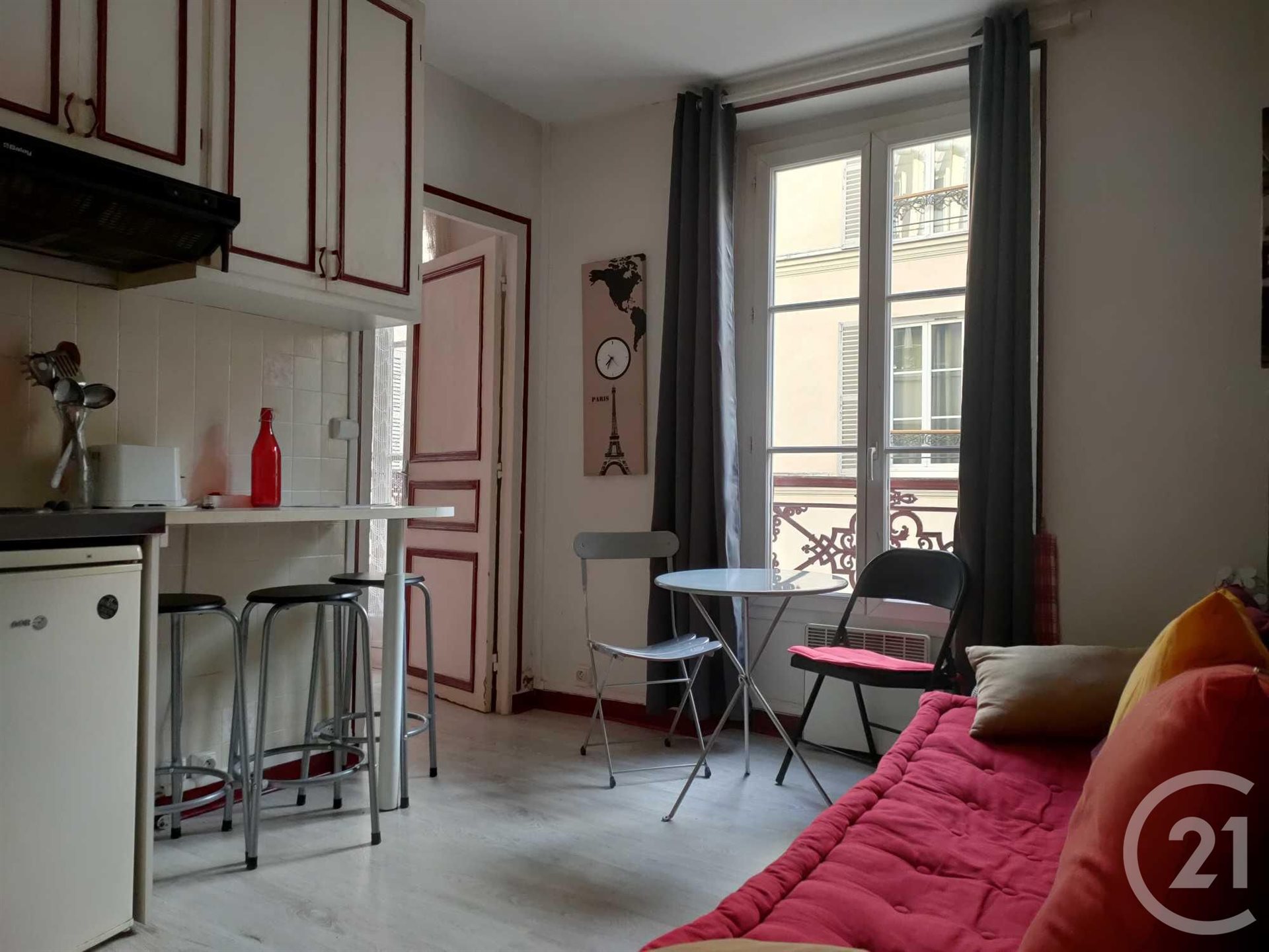 Appartement à louer, 21m², Paris 17ème
