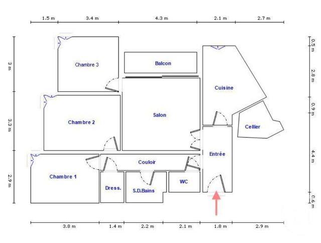 Appartement à vendre, 87m², Paris 19ème