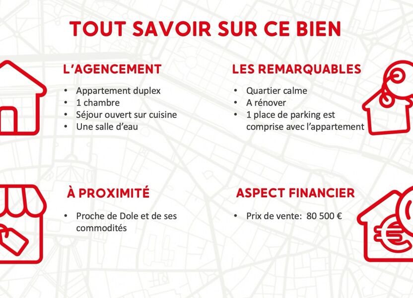 Appartement à vendre, 49m², Villette-lès-Dole