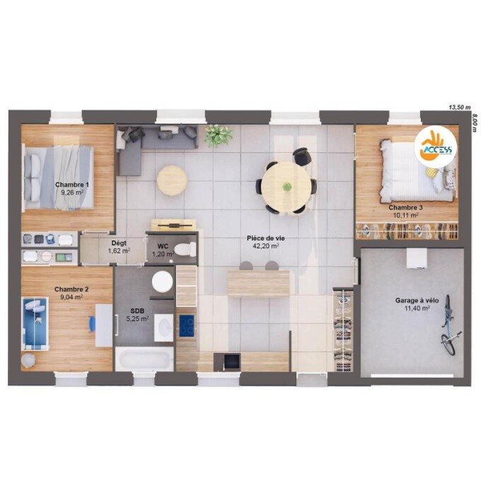 Maison à vendre, 79m², Le Breil-sur-Mérize