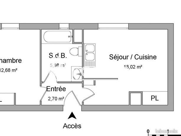 Maison à louer, 39m², Le Grand-Quevilly