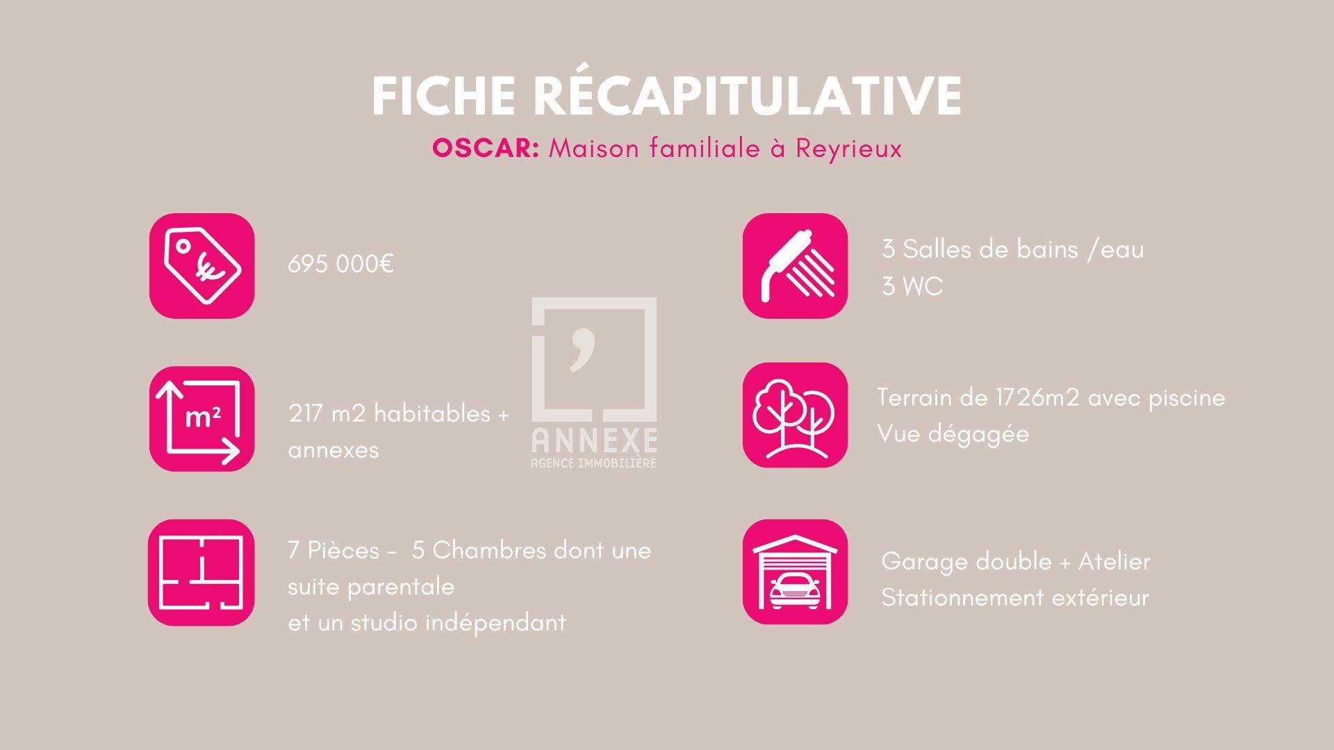 Maison à vendre, 217m², Neuville-sur-Saône