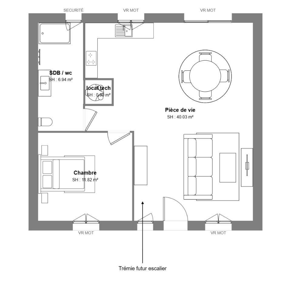Maison à vendre, 59m², Pernay