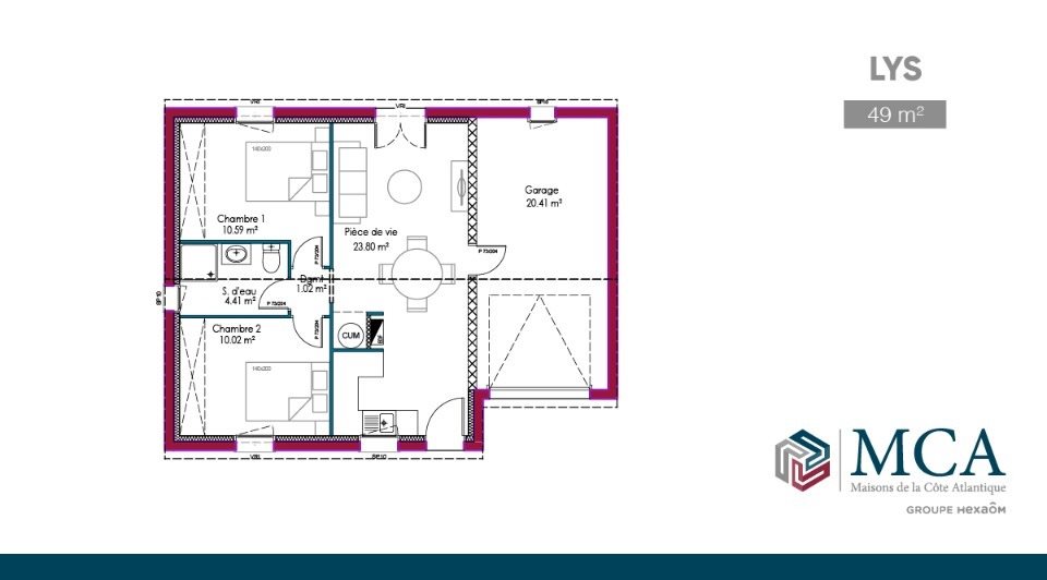 Maison à vendre, 60m², Bergerac