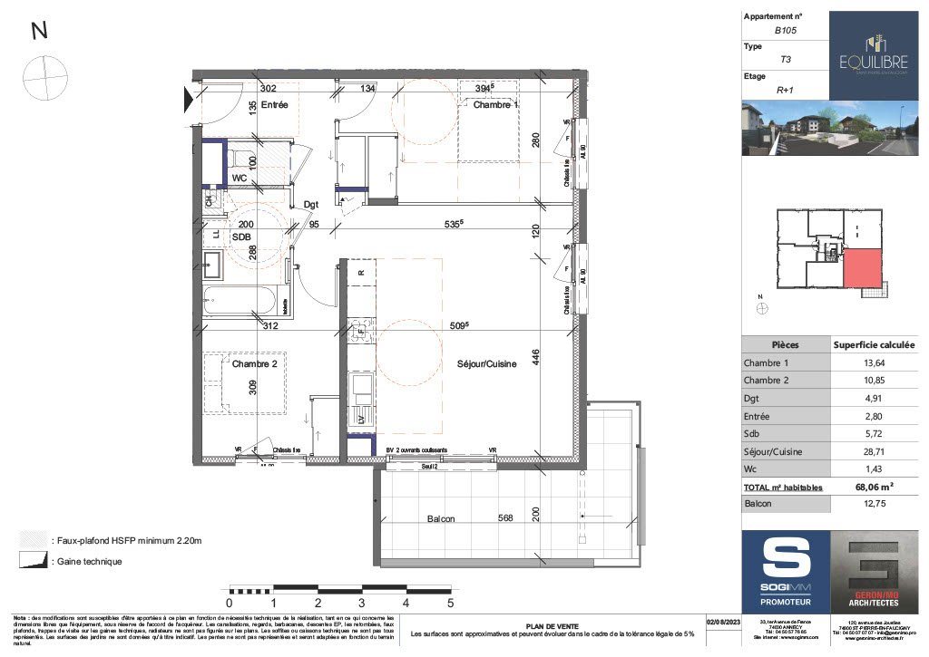 Appartement à vendre, 68m², Saint-Pierre-en-Faucigny