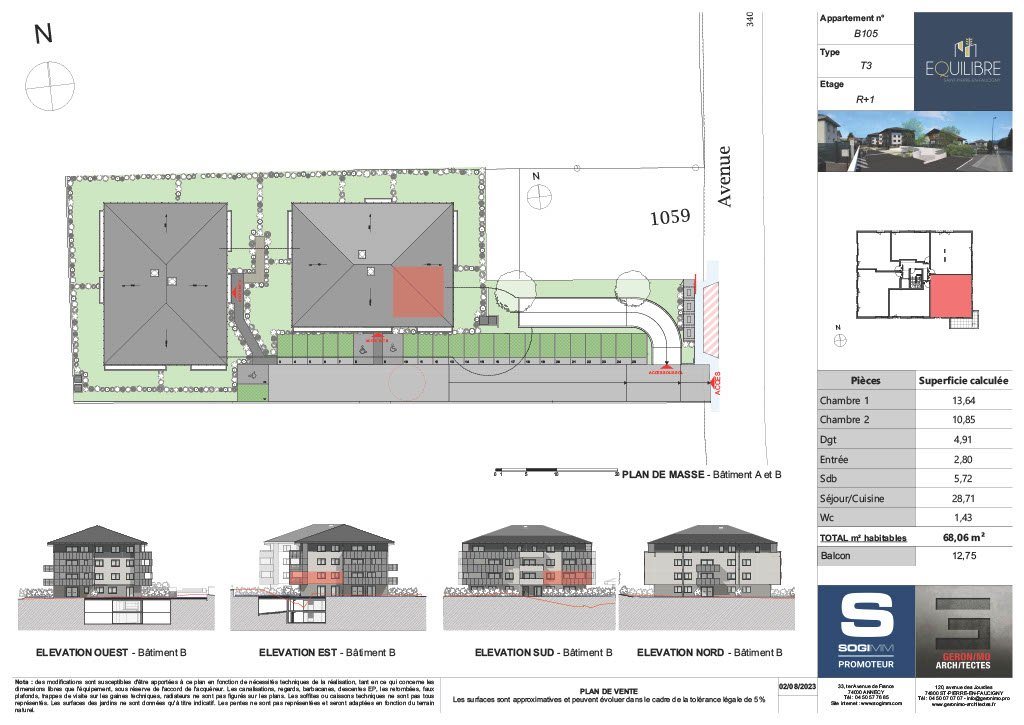 Appartement à vendre, 68m², Saint-Pierre-en-Faucigny