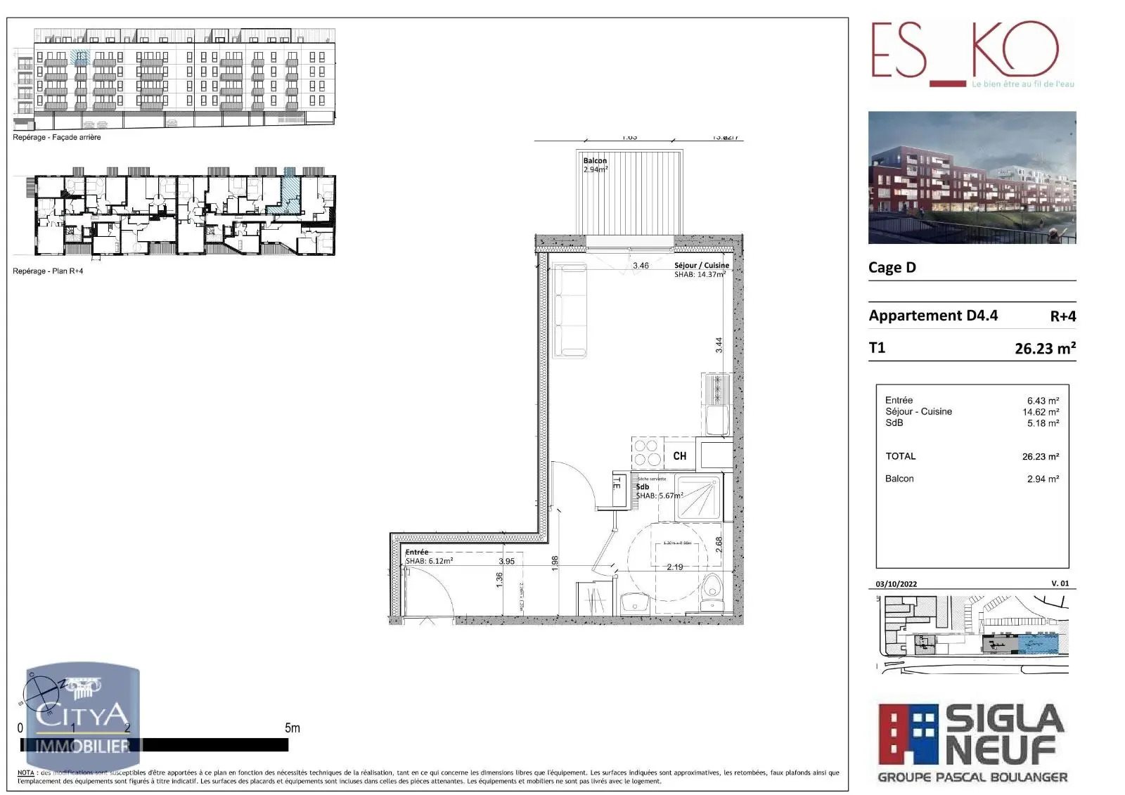 Appartement à louer, 26m², Valenciennes