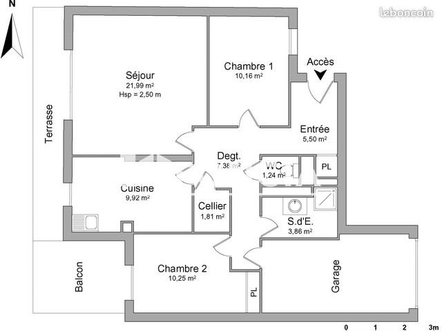 Appartement à louer, 72m², Guilherand-Granges
