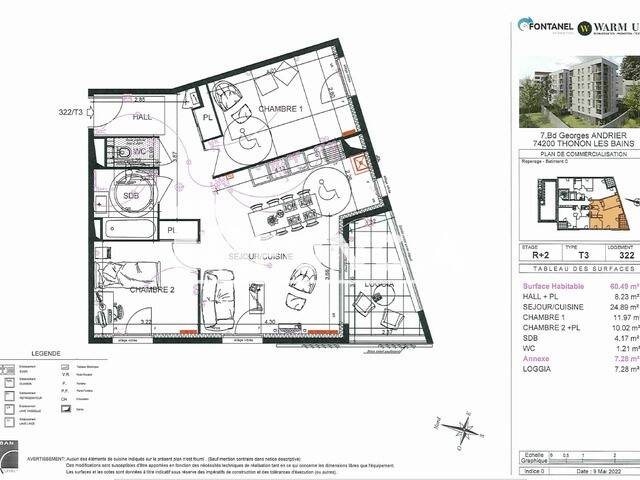 Appartement à louer, 60m², Thonon-les-Bains