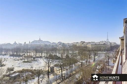 Paris 8th, prized affluent address, Av. Matignon -Champs Elysees Gardens - Spectacular Top floor wit