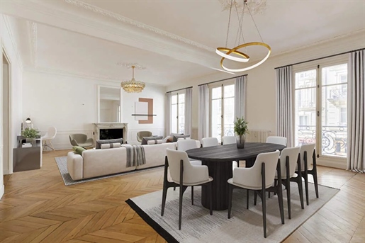 Paris Parc Monceau - renovierte Familienwohnung mit 4 Schlafzimmern und Doppelparkplatz verfügbar