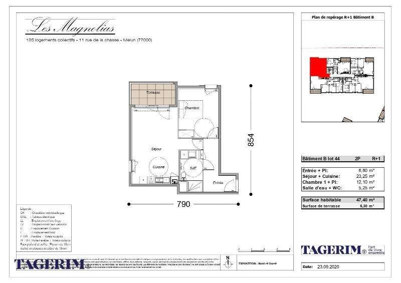 Appartement à louer, 47m², Melun