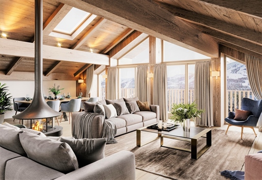 3 bedroom luxury off plan duplex apartments for sale Meribel just 150m from the ski lift